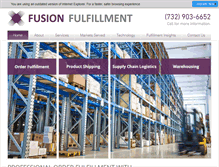 Tablet Screenshot of fusionfulfillment.com